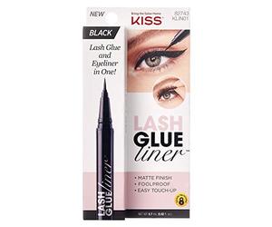 KISS Lash GLUEliner Black False Eyelash Glue, 0.7 mL (0.02 fl. oz.) Each, 3-Pack