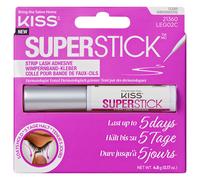 KISS Super Stick, colla per ciglia prolungata per 5 giorni, colla per ciglia ad asciugatura rapida, arricchita con estratto di amamelide e cactus, applicatore a pennello, netto 4,8 g, trasparente