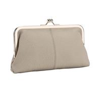 Kiss Lock Coin Purse, Coin Purse Wallet, PU Leather Coin Purse, Ampia Capacity Coin Holder, PU Leather Kiss Lock Coin Purse Large Capacity Coin Purse for Credit Cards and Cash, grigio, Se référer au