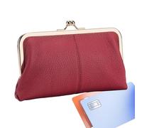 Kiss Lock Coin Purse, PU Leather Wallet, 5 Inches Large Capacity Holder with Clasp Closure, Durable Fashion Accessory, Women Gadget with Organized Compartments, Wallet Supply for Cash Credit Card