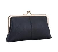 Kiss Lock Wallet, Leather Coin Purse, Women Clasp Wallet, Credit Card Coin Organizer, Women Vintage Coin Purse, Sturdy Pu Leather Wallet, Small Kiss Lock Pouch, Clasp Closure Coin Holder
