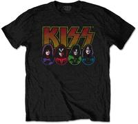 Kiss Logo, Faces & Icons Black S Maglietta