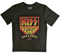 Kiss Maglietta Loud & Proud Unisex Military Green L