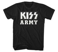 KISS - Maglietta A Maniche Corte - Adulto - Nero E Bianco - Army