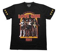 Kiss Maglietta Love Gun Stars Unisex Black L
