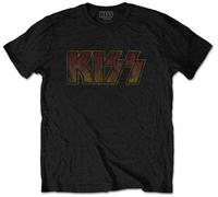 Kiss Maglietta Vintage Classic Logo Unisex Black 2XL