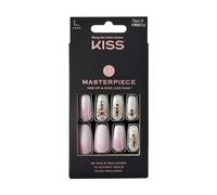 KISS Masterpiece - Manicure Luxe unica nel suo genere, Kitty Gurl, unghie finte a bara lunga lunghezza, include colla per unghie, lima e 30 chiodi con 12 chiodi