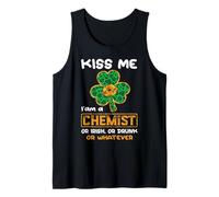 Kiss Me I'm A Chemist with Shamrock St Patricks Day Canotta
