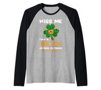 Kiss Me I'm A Doctor with Shamrock St Patricks Day Maglia con Maniche Raglan