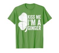 Kiss Me I'm a Ginger Funny San Patrizio Maglietta
