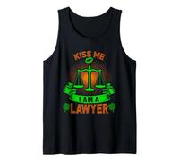 Kiss Me I'm A Lawyer Lucky Charm Shamrock St Patricks Day Canotta