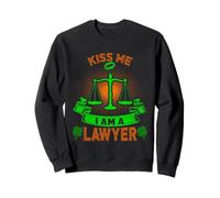 Kiss Me I'm A Lawyer Lucky Charm Shamrock St Patricks Day Felpa