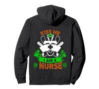Kiss Me I'm A Nurse Lucky Charm Shamrock St Patricks Day Felpa con Cappuccio