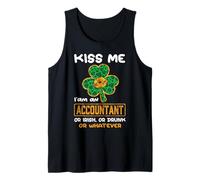 Kiss Me I'm An Accountant with Shamrock St Patricks Day Canotta