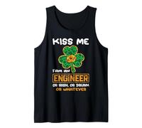 Kiss Me I'm An Engineer with Shamrock St Patricks Day Canotta