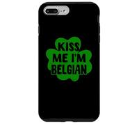 Kiss Me I'm Belgian Green Shamrock Belgio Giorno di San Patrizio Custodia per iPhone 7 Plus/8 Plus