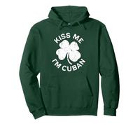 Kiss Me I'm Cuban Camicia Irlandese Uomo Donna Bambini St Patricks Day Felpa con Cappuccio
