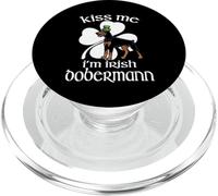 Kiss Me I'm Dobermann Dog Shamrock St Patricks Day PopSockets PopGrip per MagSafe