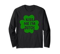 Kiss Me I'm Dutch St. Patrick's Day Costume Olanda Maglia a Manica