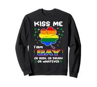 Kiss Me I'm Gay Or Irish Or Drunk LGBT St Patricks Day Felpa