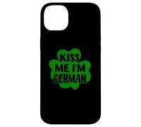 Kiss Me I'm German Funny Germania San Patrizio Trifoglio Custodia per iPhone 14 Plus