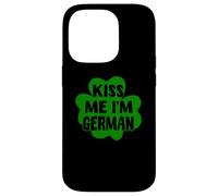 Kiss Me I'm German Funny Germania San Patrizio Trifoglio Custodia per iPhone 14 Pro