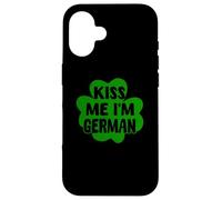 Kiss Me I'm German Funny Germania San Patrizio Trifoglio Custodia per iPhone 16