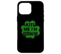 Kiss Me I'm German Funny Germania San Patrizio Trifoglio Custodia per iPhone 16 Pro Max