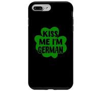 Kiss Me I'm German Funny Germania San Patrizio Trifoglio Custodia per iPhone 7 Plus/8 Plus