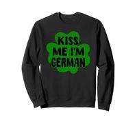 Kiss Me I'm German Funny Germania San Patrizio Trifoglio Felpa