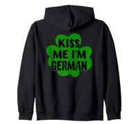 Kiss Me I'm German Funny Germania San Patrizio Trifoglio Felpa con Cappuccio