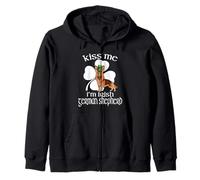 Kiss Me I'm German Shepherd Dog Shamrock St Patricks Day Felpa con Cappuccio