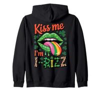 Kiss me I'm I-Rizz - Divertente gioco di parole di San Patrizio Gen Z Rizz Felpa con Cappuccio
