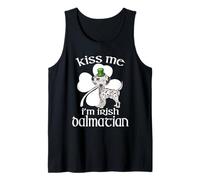 Kiss Me I'm Irish Dalmatian Dog Leprechaun St Patrick's Day Canotta