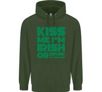 Kiss Me I'm Irish Or Drunk St Patricks Day Uomo Felpa