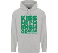 Kiss Me I'm Irish Or Drunk St Patricks Day Uomo Felpa