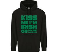 Kiss Me I'm Irish Or Drunk St Patricks Day Uomo Felpa