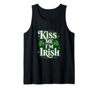 Kiss Me I'm Irish Retro Shamrock Celebration Design Canotta