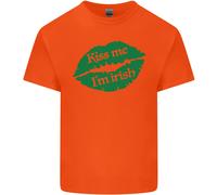 Kiss Me Im Irlandese Giorno di San Patrizio T-Shirt Ragazzi Ragazze