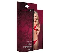 Kiss Me Impostare triangolo Reggiseno e slip 'Naughty Girl' in rosso taglia XXL/XXXL