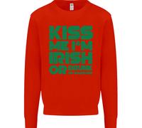 Kiss Me IN Irlandese O Drunk Giorno di San Patrizio Bambini Felpa Maglione