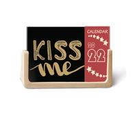 Kiss me quote calligrafia 2022 Calendario da scrivania 12 mesi