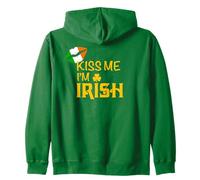 Kiss Me Sono Irlandese Felpa con Cappuccio