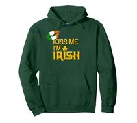 Kiss Me Sono Irlandese Felpa con Cappuccio