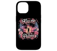 Kiss Me Under The Palms Tramonto Romance Custodia per iPhone 14
