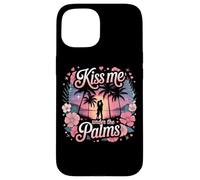 Kiss Me Under The Palms Tramonto Romance Custodia per iPhone 15