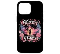 Kiss Me Under The Palms Tramonto Romance Custodia per iPhone 16 Pro Max