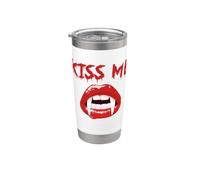 Kiss Me Vampire Fangs Baciami Bicchiere termico in acciaio inox doppia parete