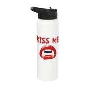 Kiss Me Vampire Fangs Baciami Stainless Steel Insulated Water Bottle
