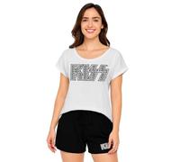 KISS Merchandise Band Merch (boxer, pantaloni da jogging, pigiama, cappello, marsupio ecc.), Pigiama Bianco/Nero, M